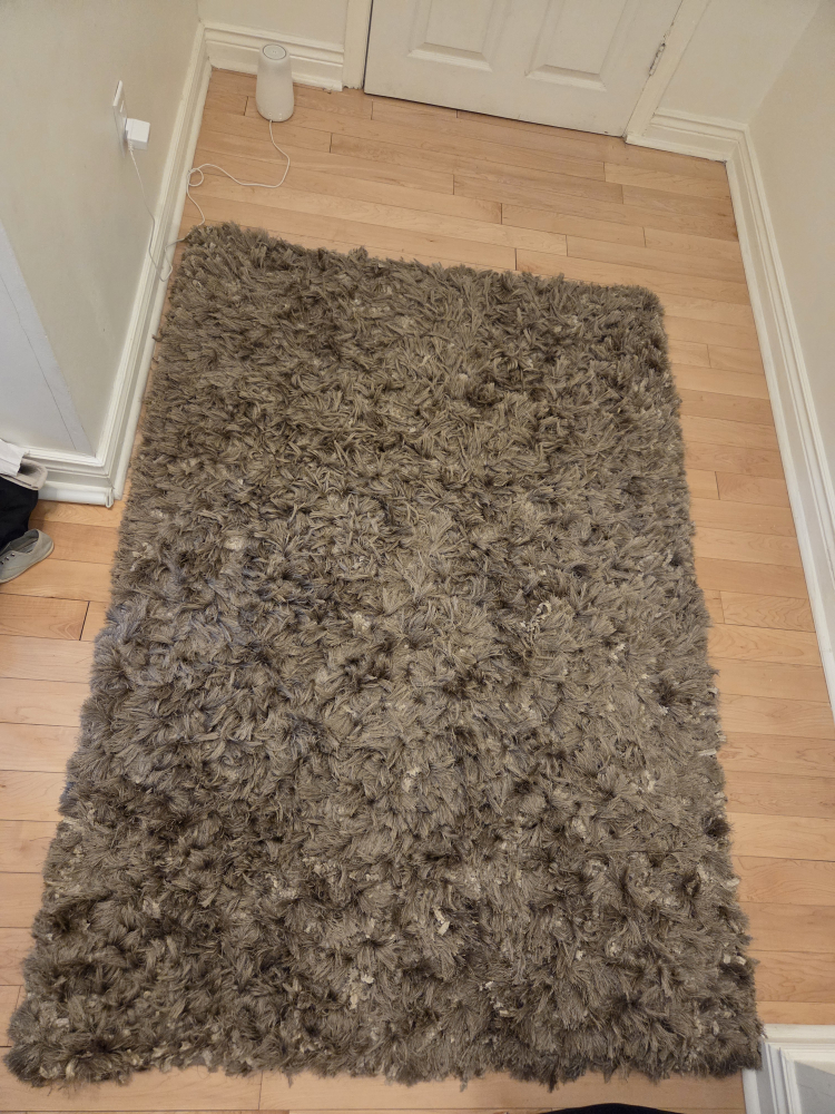 Brown Shag Rug 5x7ft