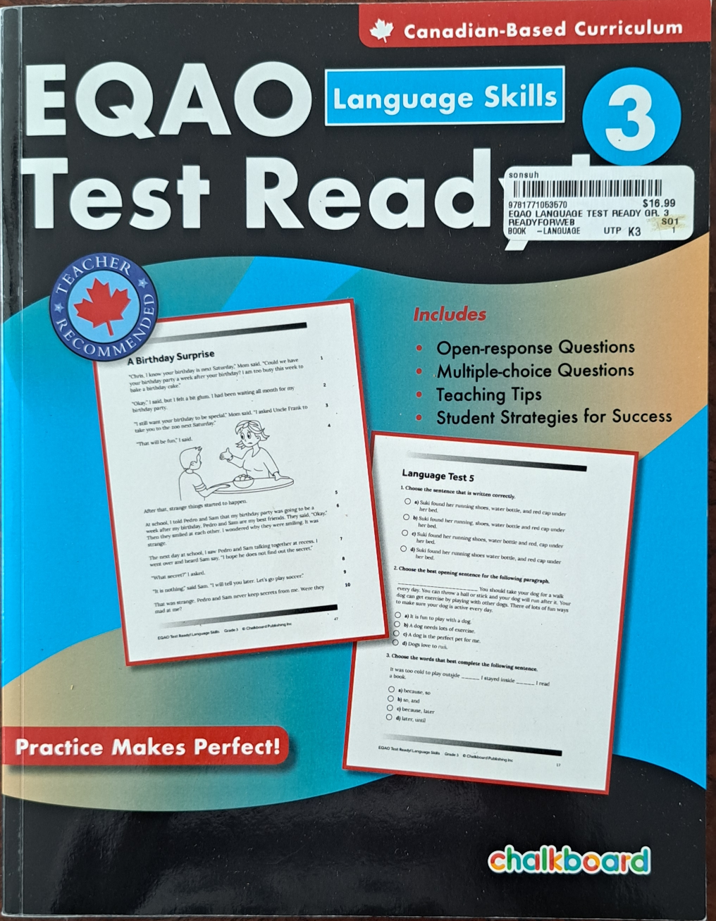 Canadian Curriculum - EQAO Language Skills Test Read Grade 3