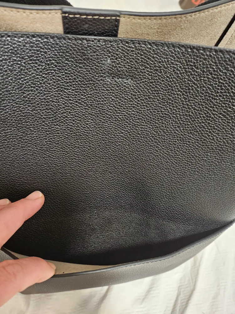 Black Leather Shoulder Bag image indicator(4)