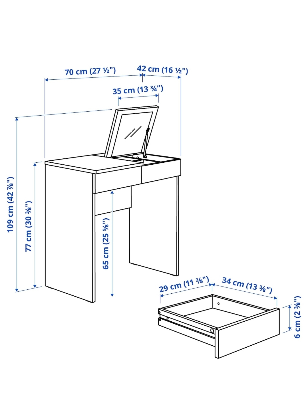 IKEA BRIMNES Dressing/Vanity Table - photo 2