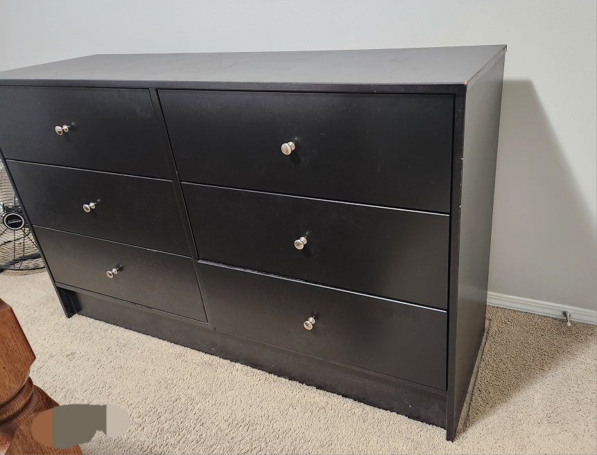 Black 6-Drawer Dresser - photo 2