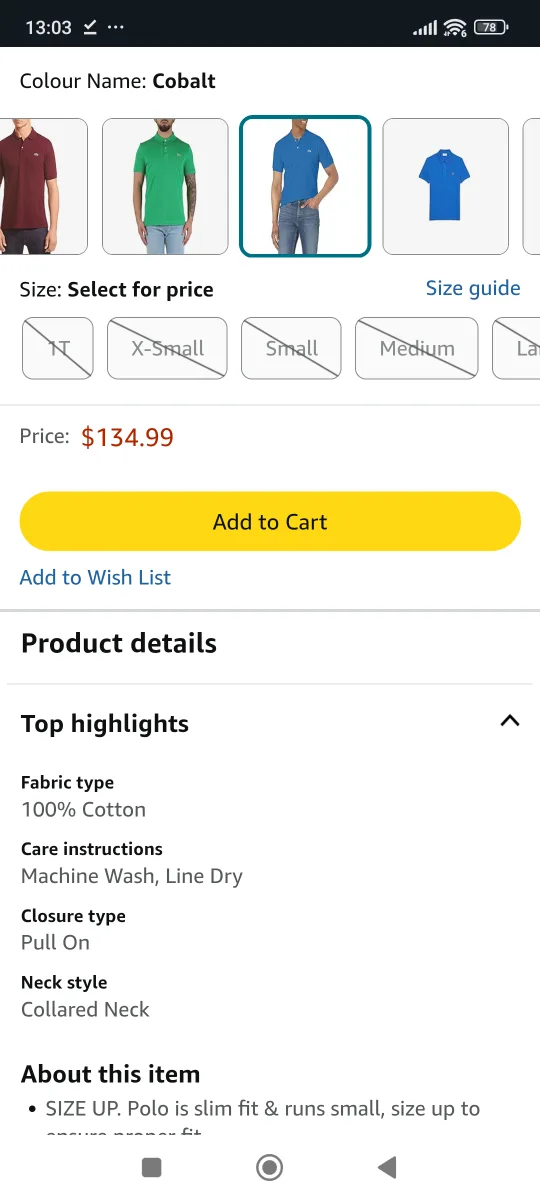 Lacoste Cobalt Blue Polo Shirt image indicator(3)