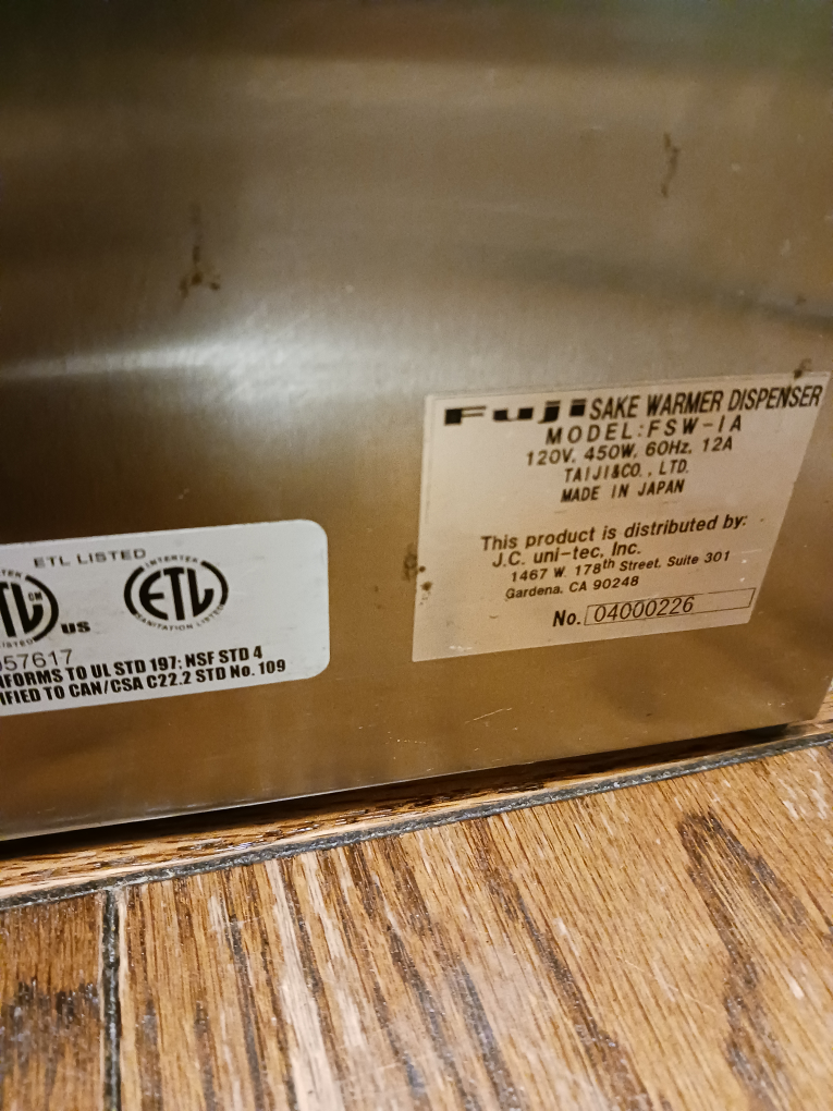 Fuji Sake Warmer Dispenser FSW-1A - photo 5