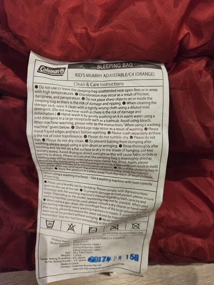 Coleman Kids Mummy Adjustable Sleeping Bag - photo 3