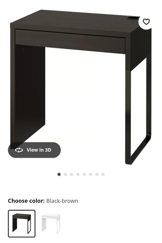IKEA Desk - Black-Brown - 28 3/4" image indicator(3)