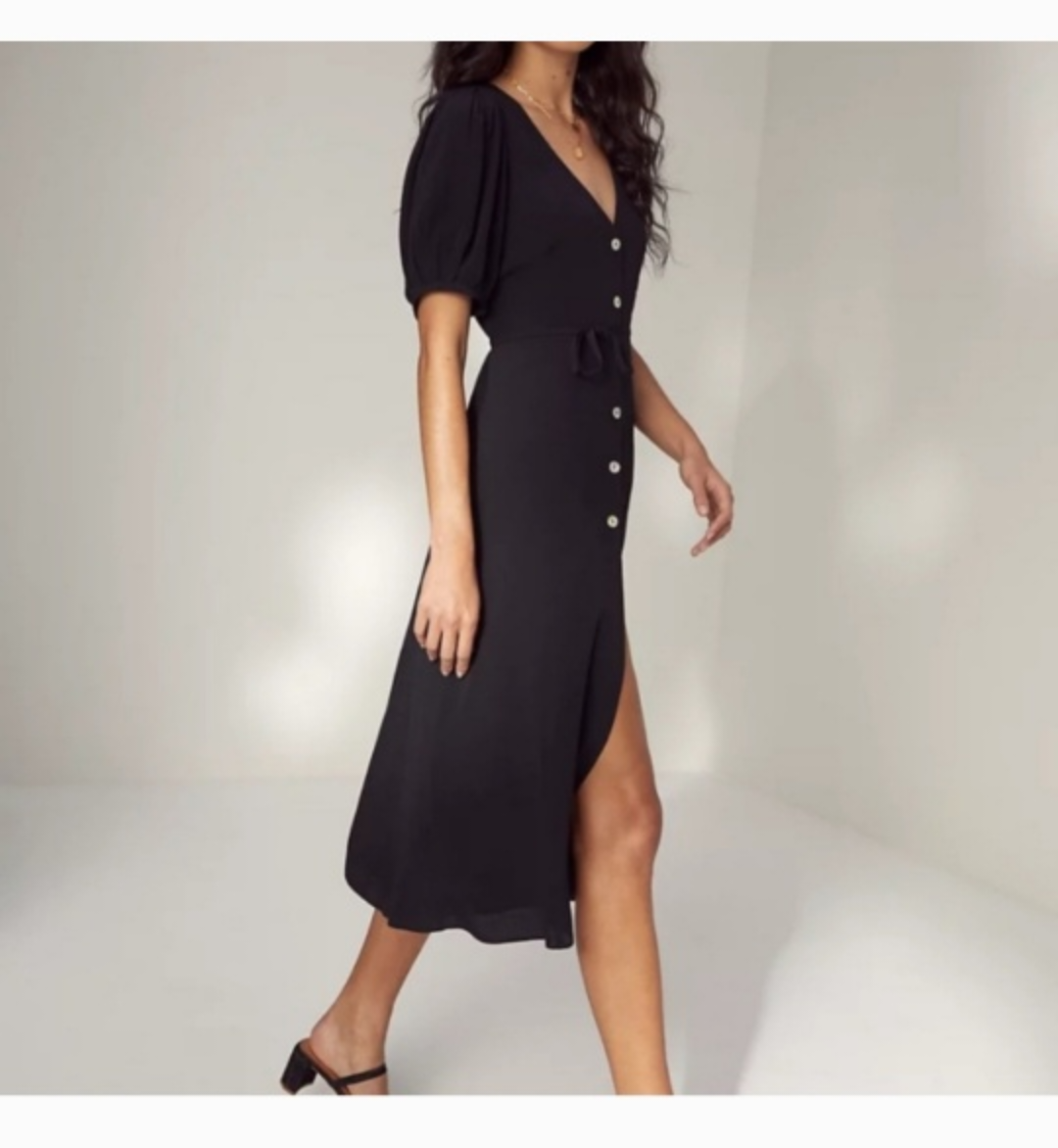 Aritzia Wilfred Free Black Midi Dress - Libretto - photo 3