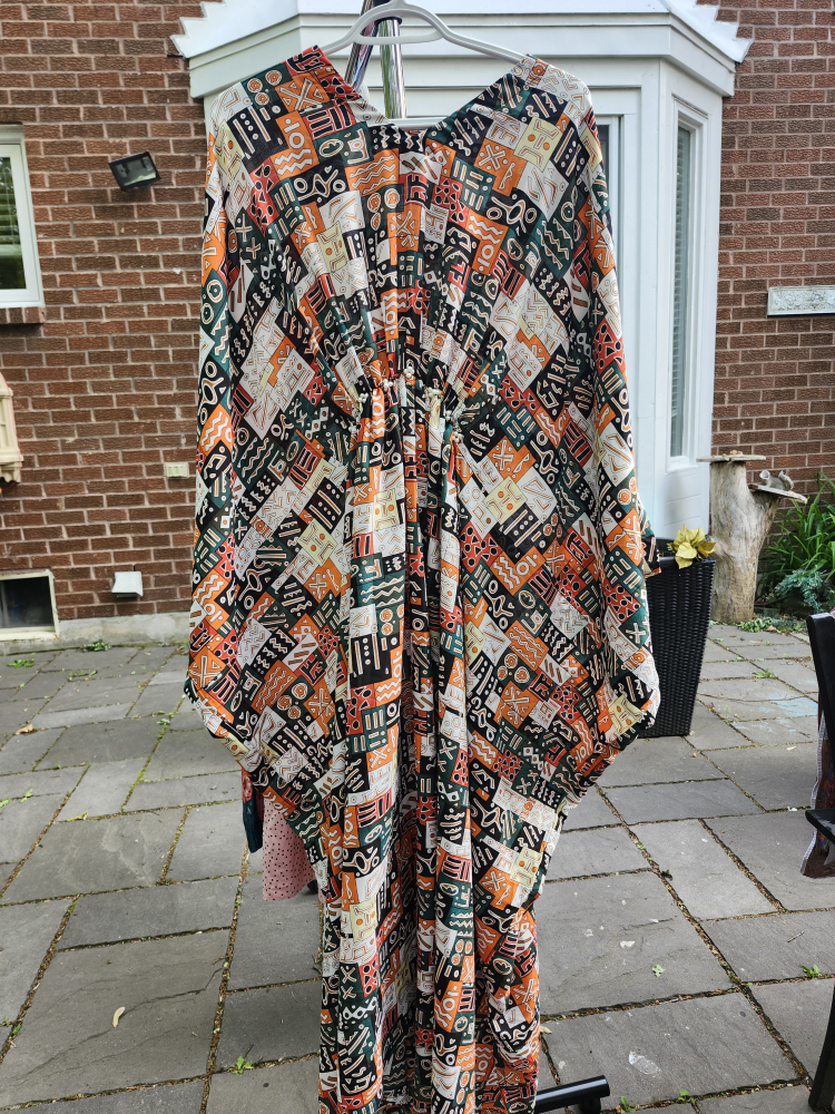 Geometric Patterned Maxi Dress