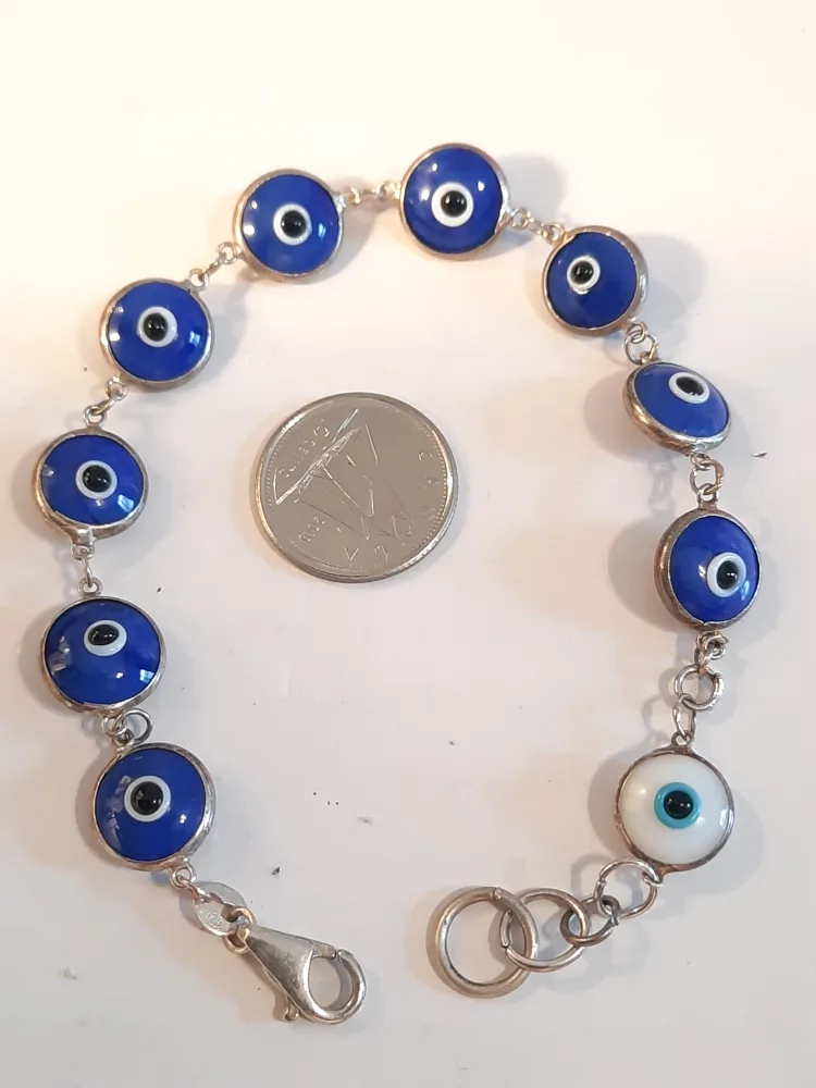 Silver925 Evil Eye Bracelet image indicator(2)