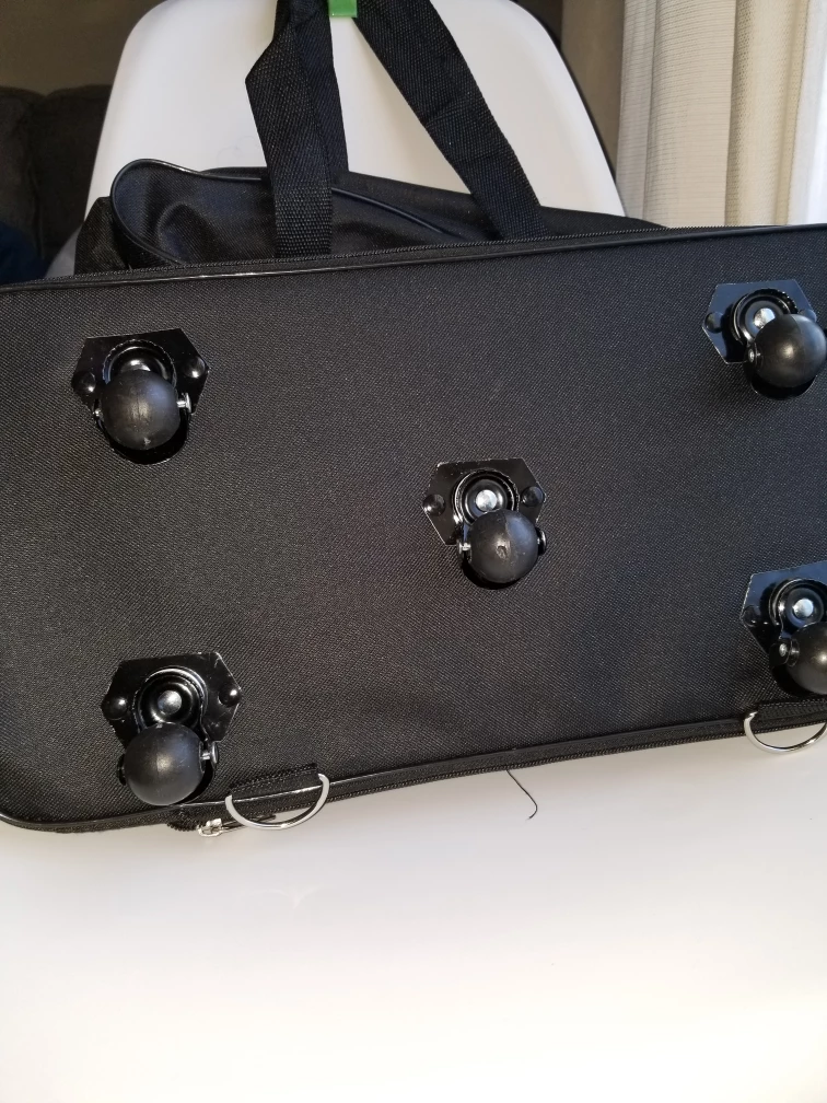 SPORTS Black Expandable Tote Bag with Rolling Wheeled 🥕 - photo 2