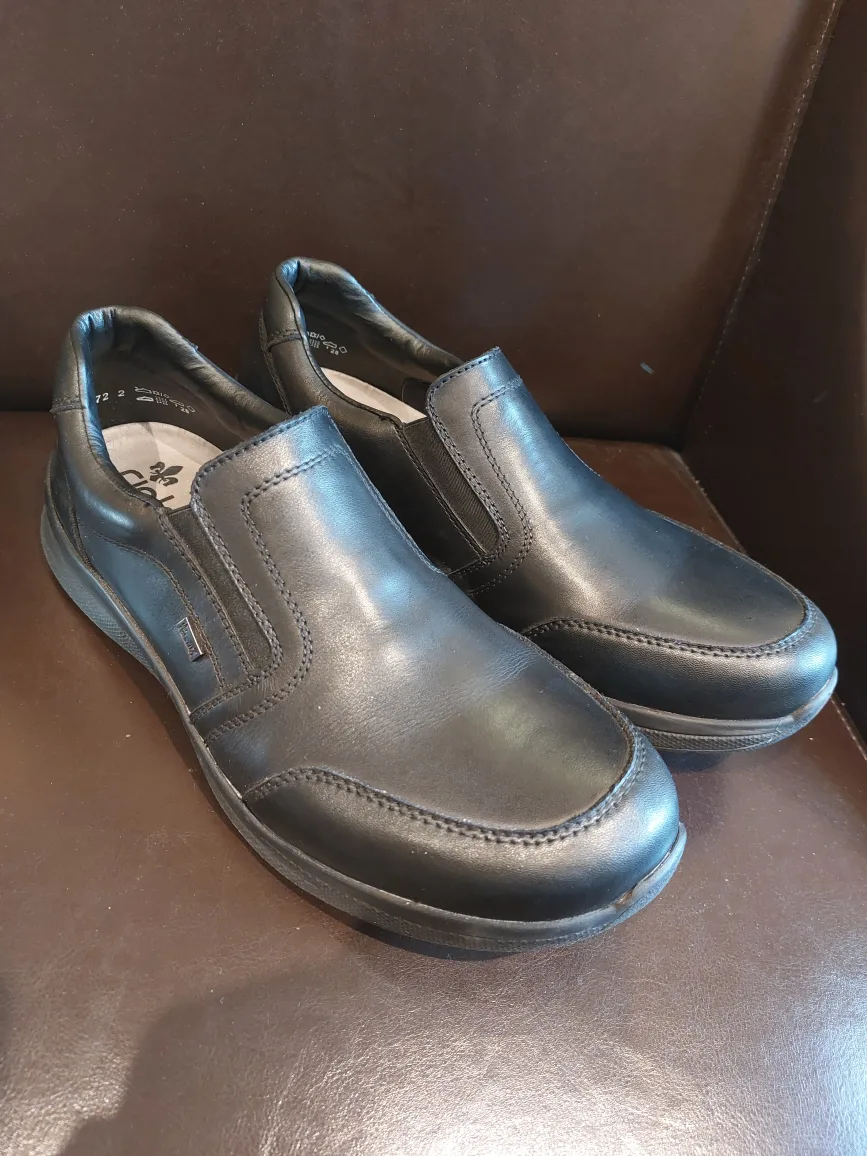 Rieker Antistress Black Genuine Leather Shoes - Size 12 thumbnail