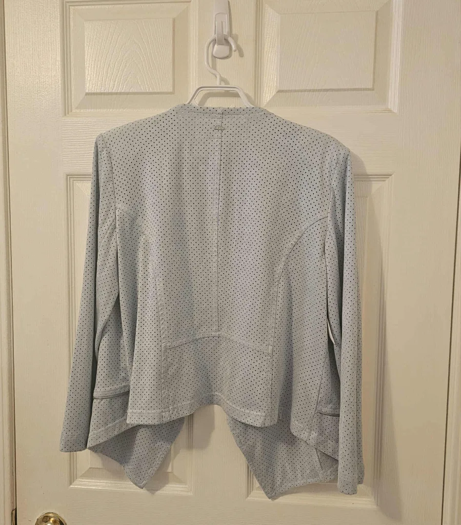 Light Blue Vex Collection Women's Suede Waterfall Jacket image indicator(2)