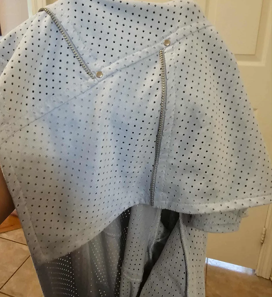 Light Blue Vex Collection Women's Suede Waterfall Jacket image indicator(8)