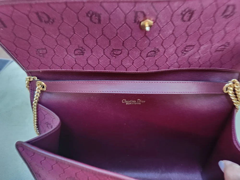 Christian Dior Burgundy Clutch Bag image indicator(4)