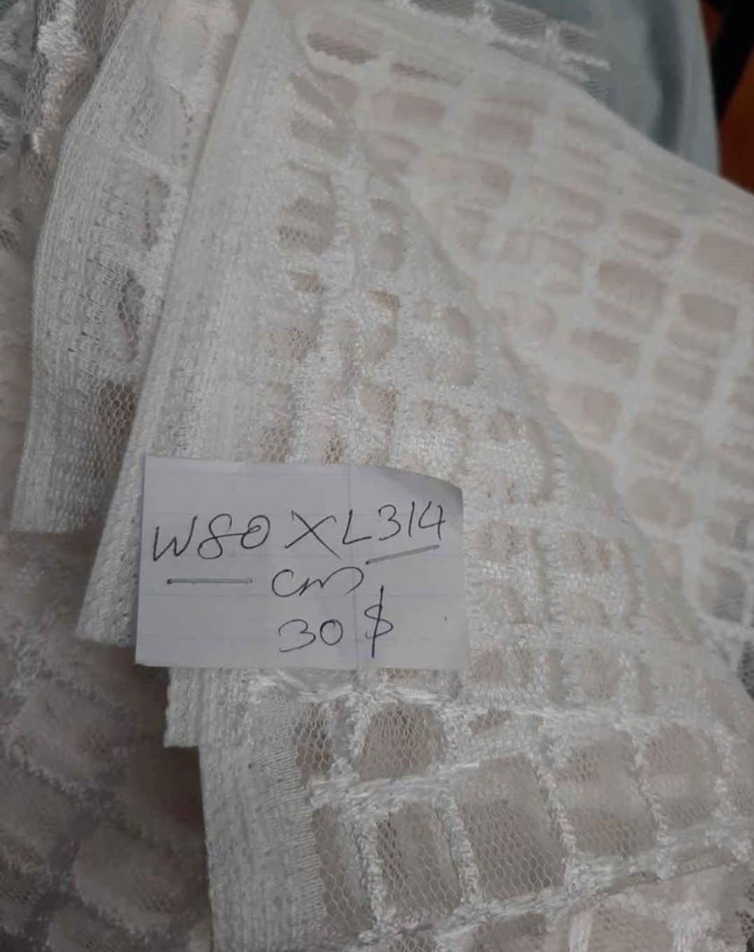 White waffle fabric(pick up before friday)