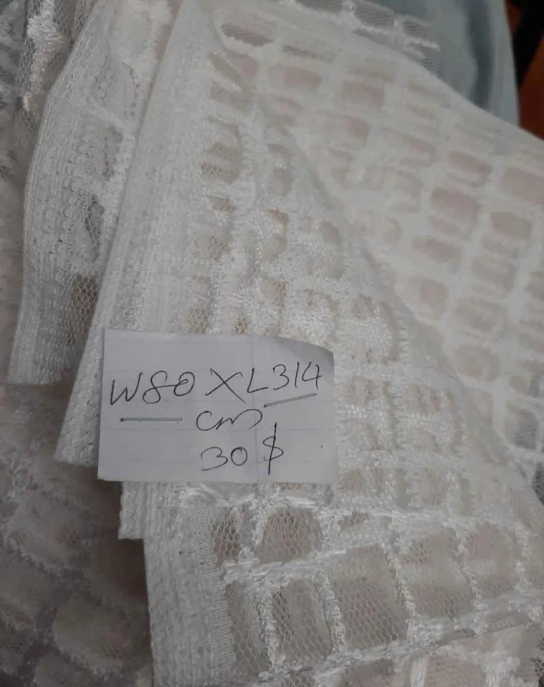 White waffle fabric thumbnail