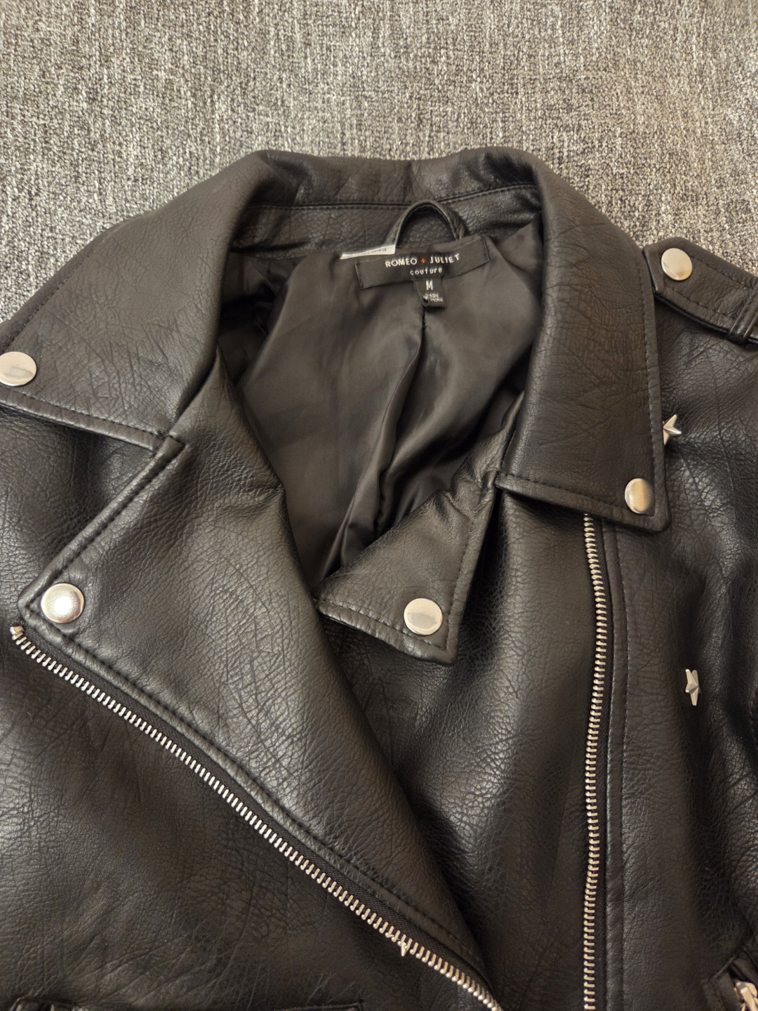 Black Star Studded Jacket - Size M - photo 2