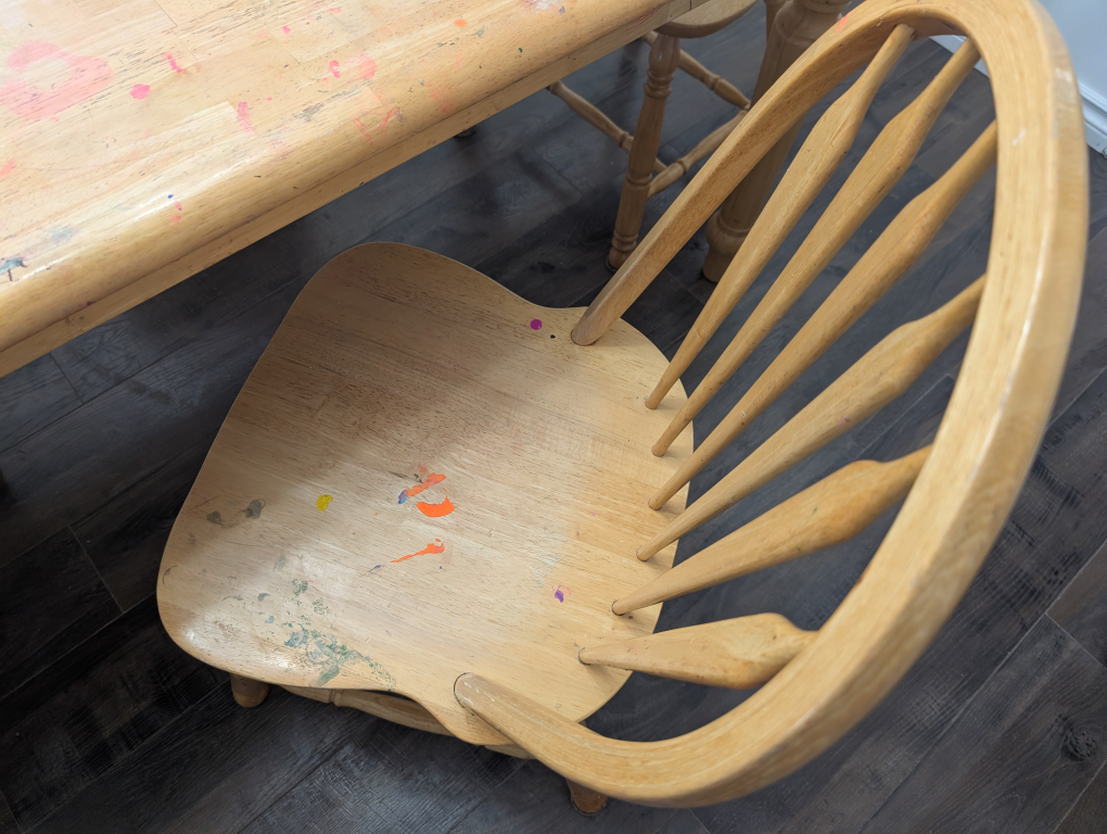 Solid Wood Dining Table with 4 Chairs - Light Wood Oak - photo 4