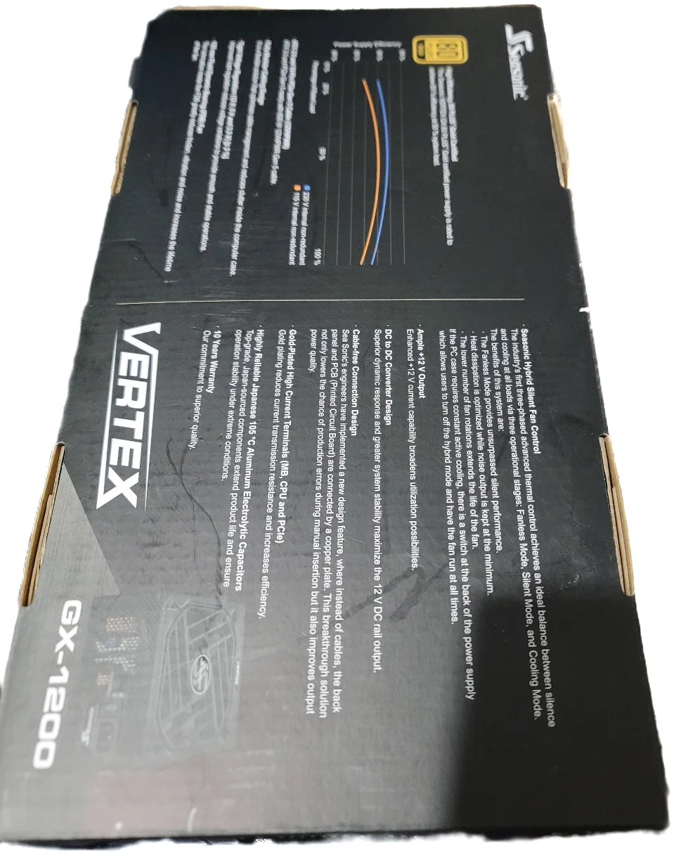 Seasonic Vertex GX-1200 Power Supply - New in Box! thumbnail