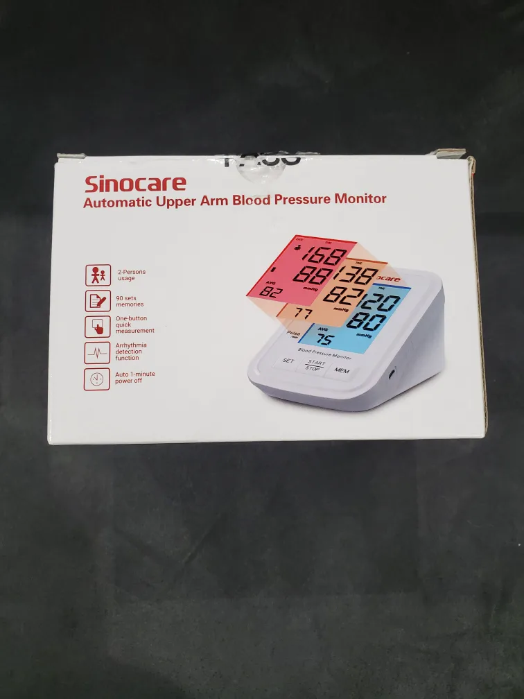 Sinocare Automatic Upper Arm Blood Pressure Monitor thumbnail
