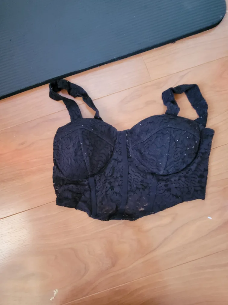 Black Lace Bustier Top thumbnail