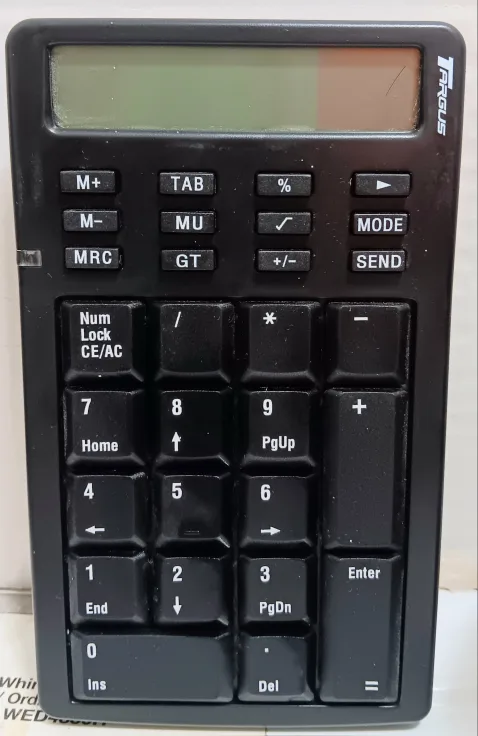 ⌨️Targus PAUK001U Financial Calculator Keypad - Black⌨️ thumbnail