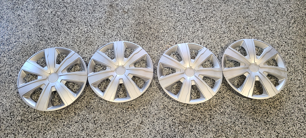 Full Set of Four Silver 16" wheel Hubcaps