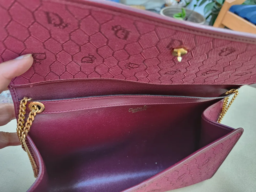 Christian Dior Burgundy Clutch Bag image indicator(5)