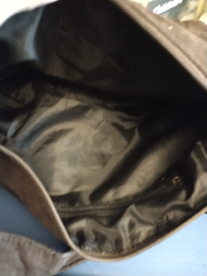 BROWN FAUX SUEDE PURSE image indicator(4)