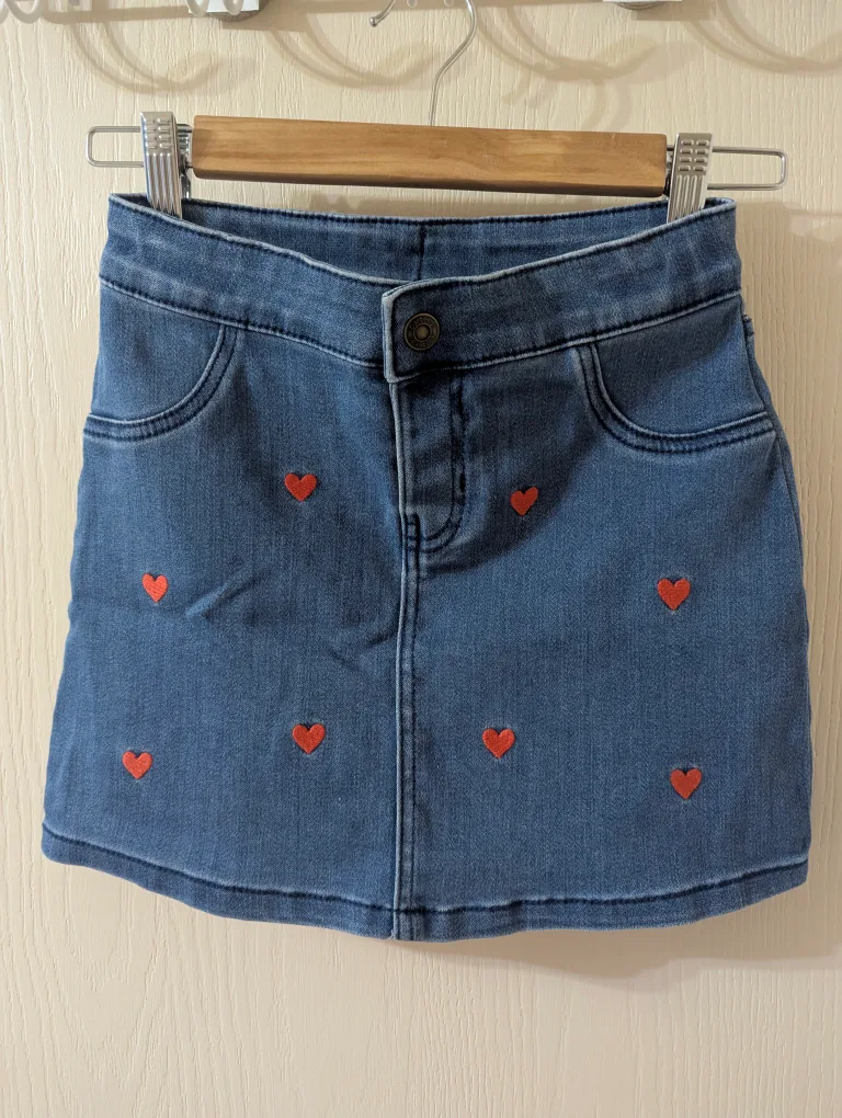 Carter's Girls Heart Denim Skirt thumbnail