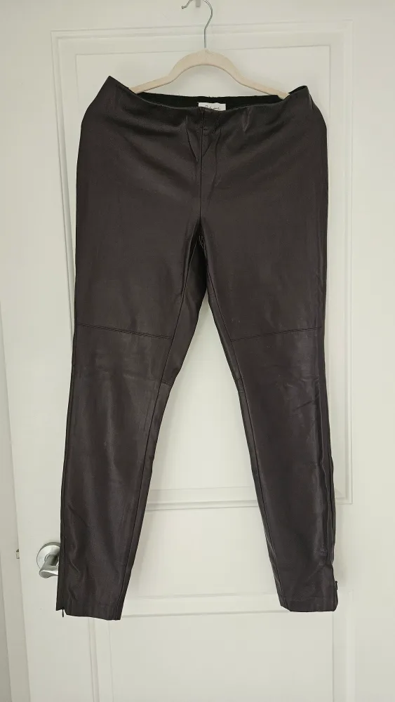 Negotiable - Reitmans Faux Leather Purple Leggings, Small/Medium thumbnail
