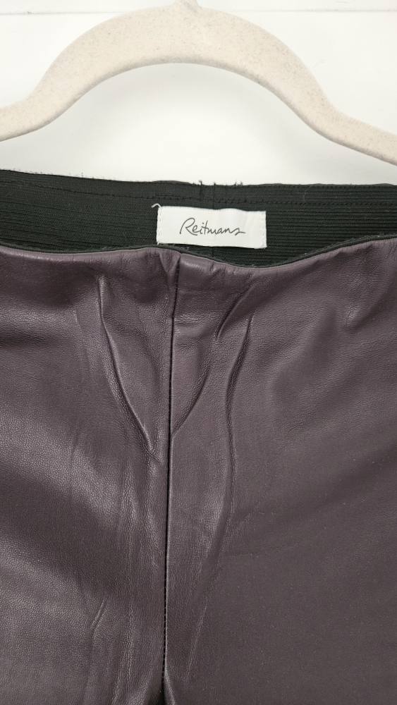 Negotiable - Reitmans Faux Leather Purple Leggings, Small/Medium - photo 2