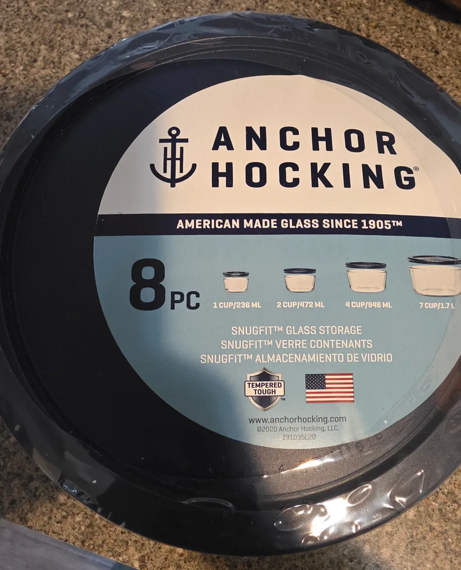 Anchor Hocking 8-Piece Glass Storage Set - New thumbnail