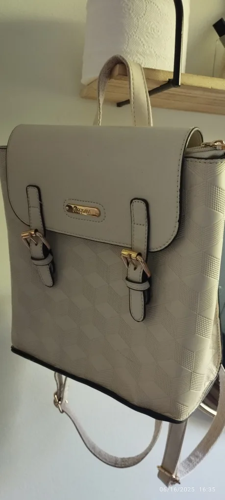 Cream Coloured Backpack thumbnail