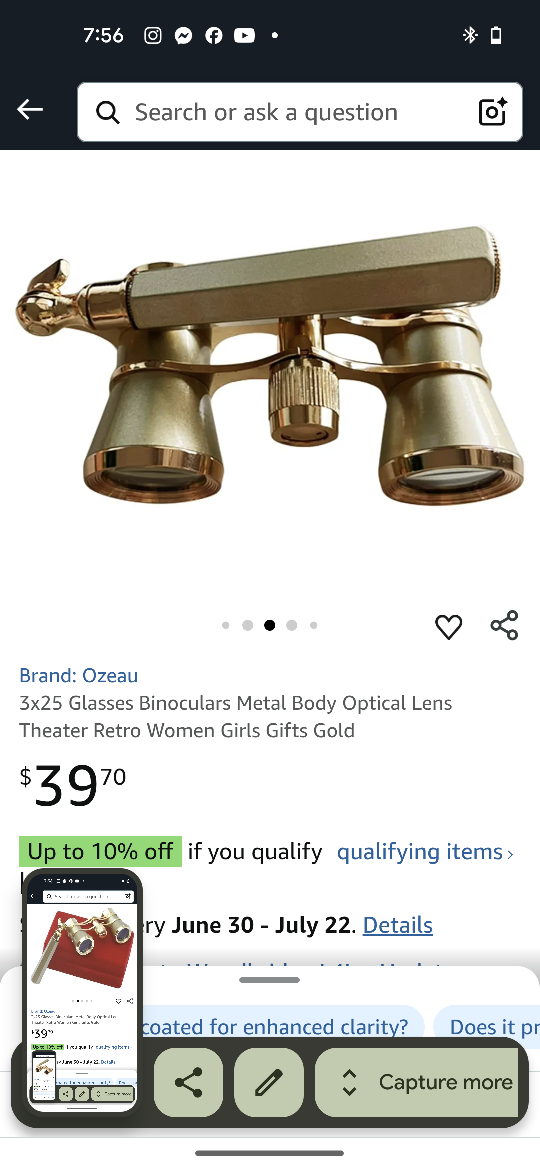 Gold Opera Glasses - photo 3