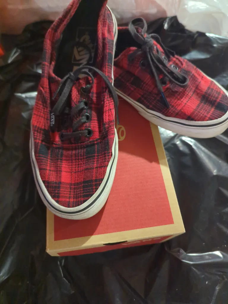 Vans Authentic Plaid Flannel Shoes - US Women's 7.5 image indicator(2)