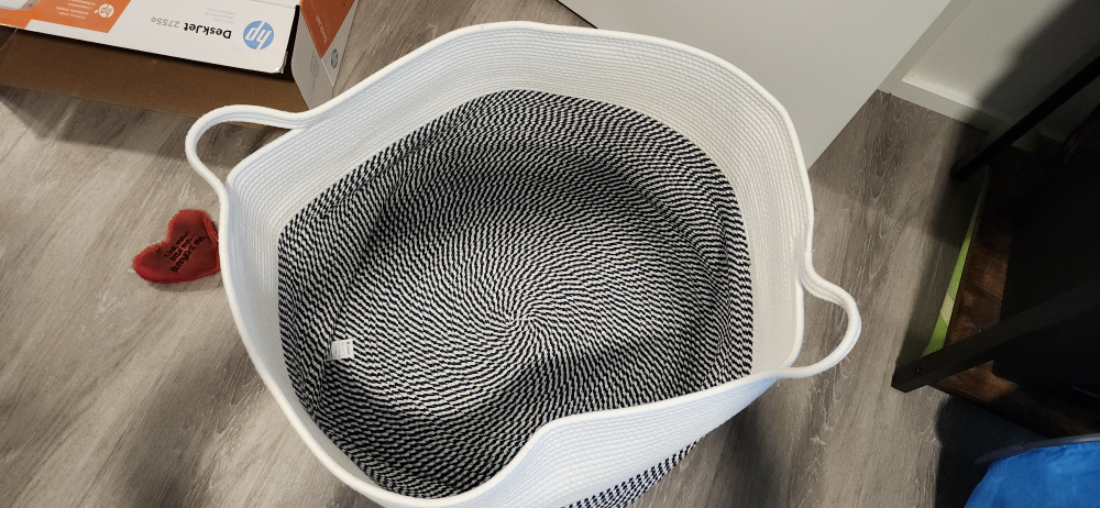 Extra large cotton woven hamper/basket - photo 2