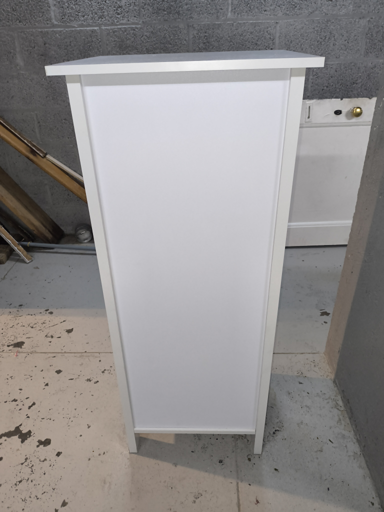 White Narrow 5-Drawer Chest - photo 4