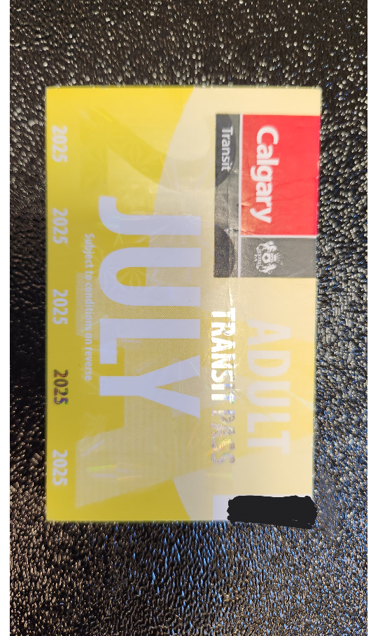 Calgary Transit Adult July 2025 Pass