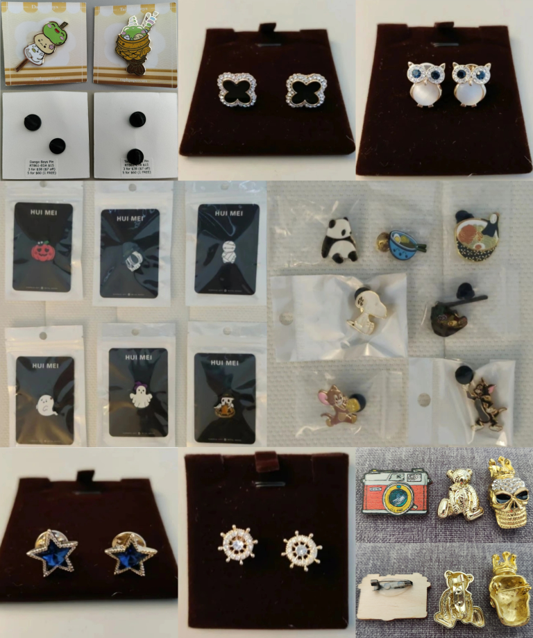 Brooche and collar pins bundle