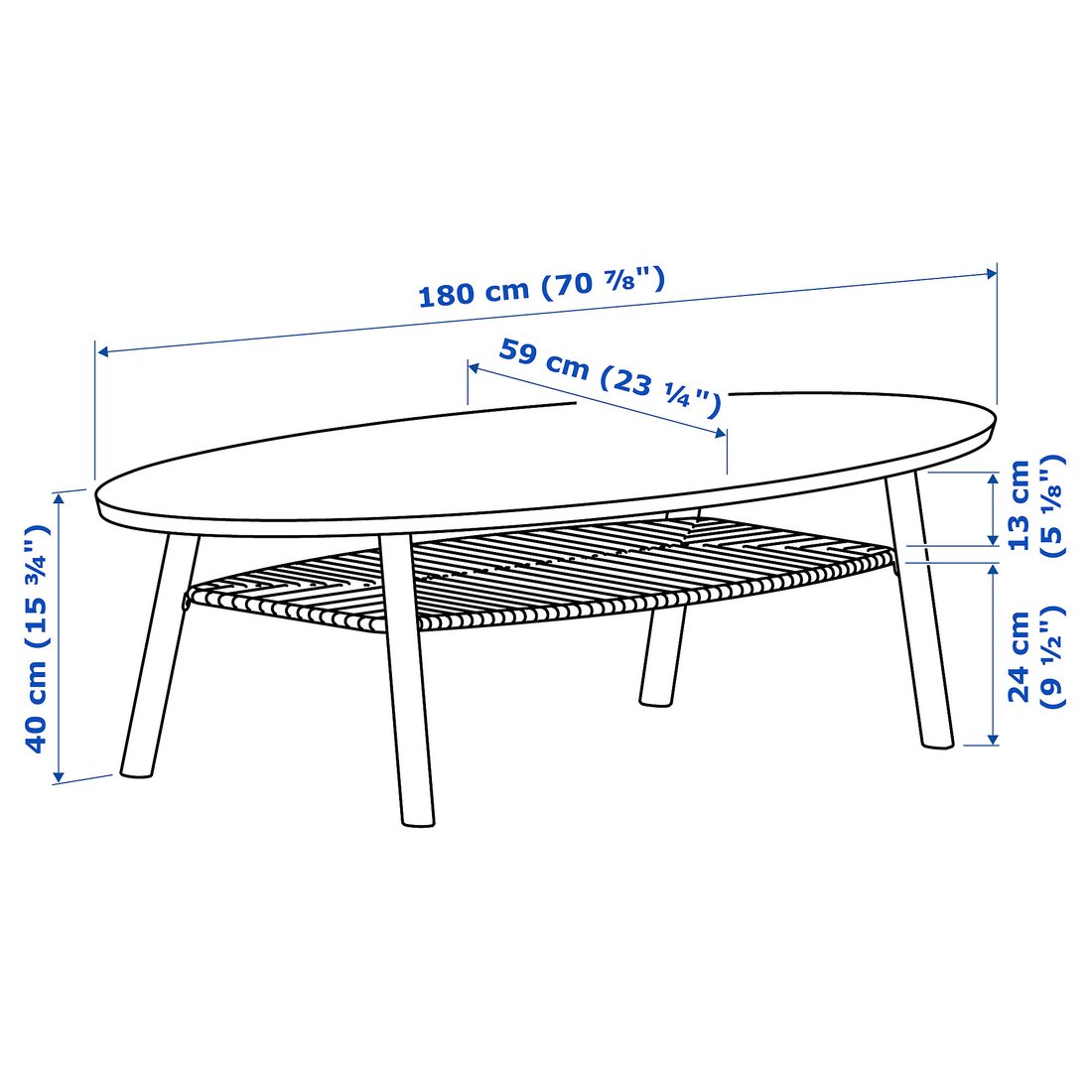 IKEA Stokholm Coffee Table - Brown, Oval - photo 3