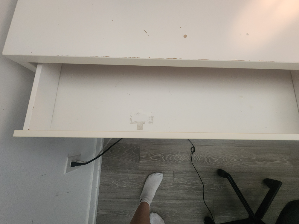 IKEA White Desk with shelves and drawer - photo 5