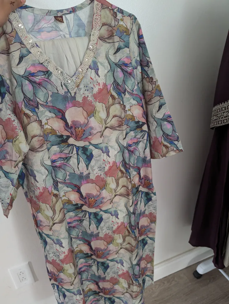 Floral Print Kurta Suit image indicator(2)