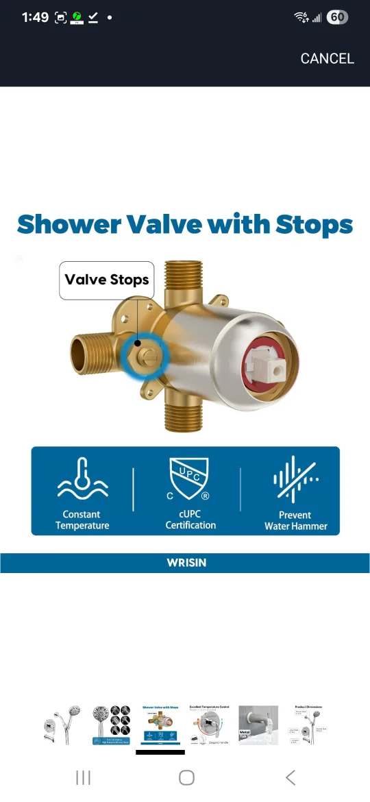Chrome Tub Shower Faucet image indicator(3)