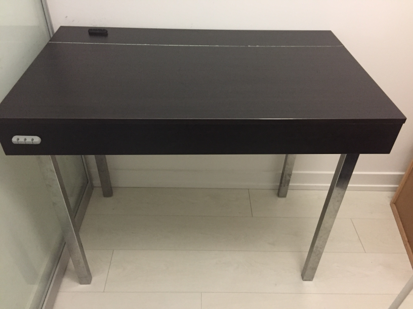 Dark Brown Desk With Storage - photo 3