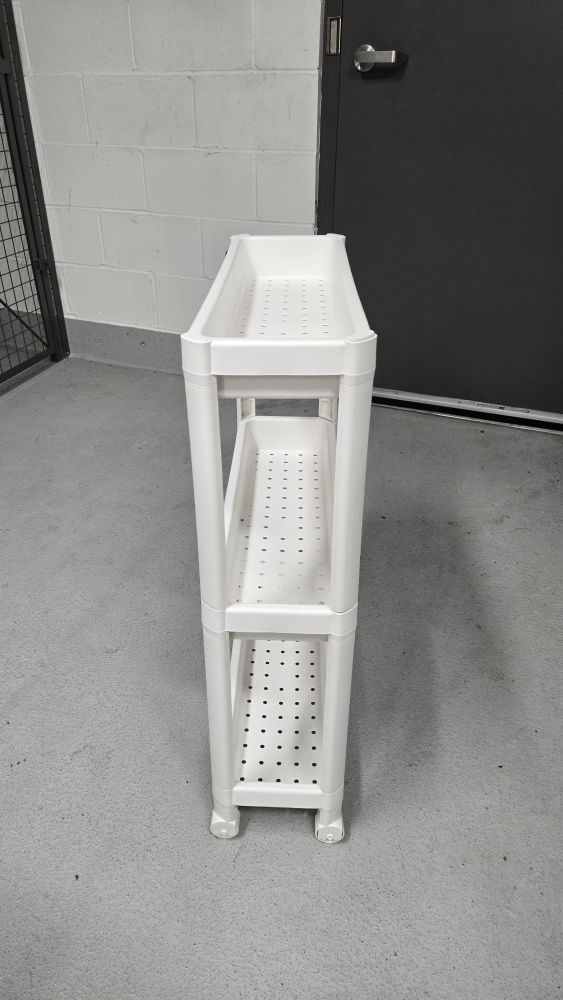 White 3-Tier Rolling Shelf - photo 2