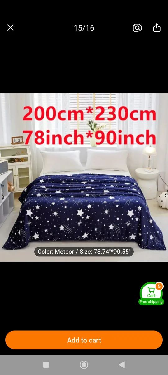 New Cozy Reversible Flannel Blanket 200x230cm image indicator(2)
