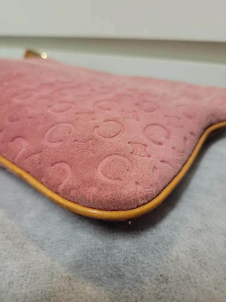 Celine Pink Suede Shoulder Bag image indicator(5)