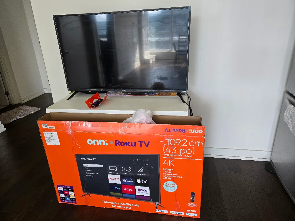 onn. Roku 43" UHD Smart TV - With IKEA Stand thumbnail