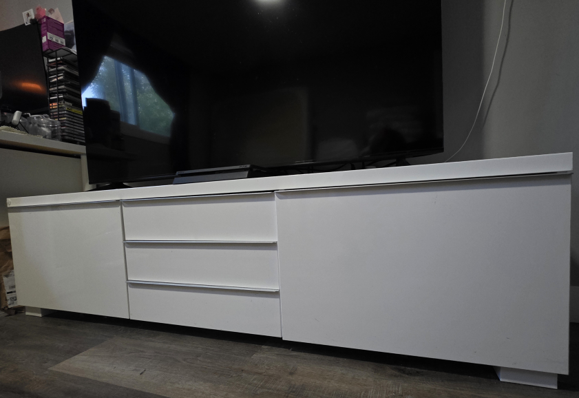Ikea Besta White TV Stand - photo 2