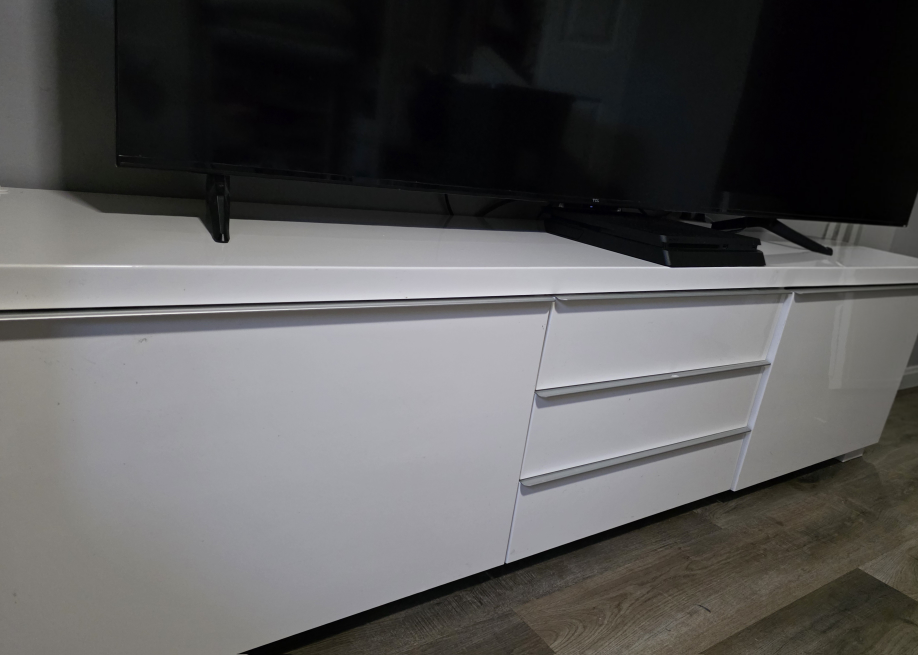 Ikea Besta White TV Stand - photo 3